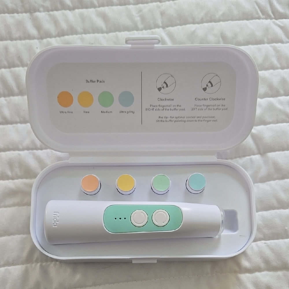 Mint and White Electric Nail File Set